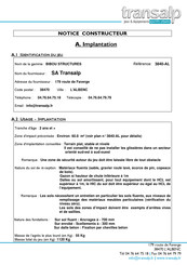 Transalp BIBOU STRUCTURES 3840-AL Notice Constructeur