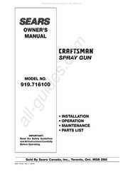 Sears Craftsman 919.716100 Guide De L'utilisateur