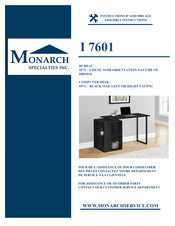 Monarch Specialties I 7601 Instructions D'assemblage