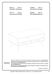 Walker Edison NORL1K Instructions De Montage