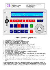 CB ELECTRONICS UR422-USB Guide Rapide
