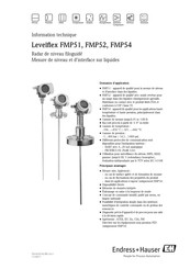 Endress+Hauser Levelflex FMP51 Information Technique