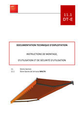 SELT MALTA Instructions De Montage, D'utilisation Et Consignes De Sécurité