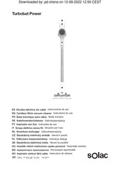 SOLAC Turbobat Power Mode D'emploi