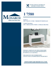 Monarch Specialties I 7580 Instructions D'assemblage