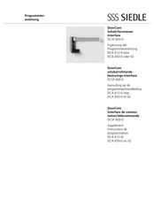 SSS Siedle DoorCom DCA 650-0 Instructions De Programmation