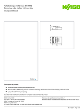 WAGO 890-1115 Fiche Technique