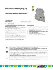 Phoenix Contact MINI MCR-2-POT-UI-C Fiche Technique