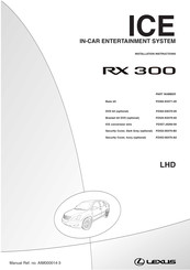 Lexus PZ452-00370-A0 Instructions D'installation