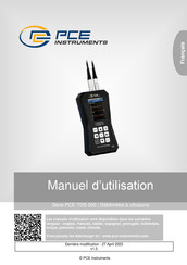 Pce Instruments PCE-TDS 200 Serie Manuel D'utilisation