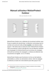 AJAX MotionProtect Outdoor Manuel Utilisateur