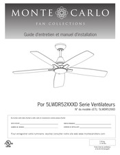 monte carlo 5LWDR52 D Serie Guide D'entretien Et Manuel D'installation