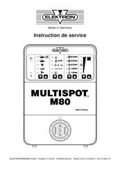 Elektron MULTISPOT M80 Instructions De Service