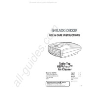 Black & Decker HEPAFresh BXAP041 Mode D'emploi