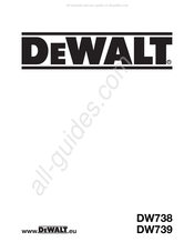 DeWalt DW739 Traduction De La Notice D'instructions Originale