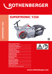 Rothenberger SUPERTRONIC 1250 Instructions D'utilisation