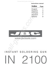 jbc IN 2100 Manuel D'instructions