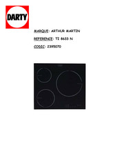 ARTHUR MARTIN TI 8633 N Mode D'emploi