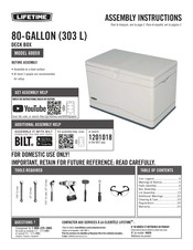 Lifetime 60059 Instructions D'assemblage