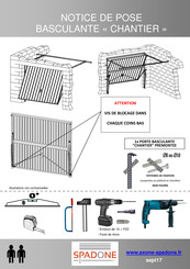 SPADONE CHANTIER Notice De Pose