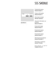 SSS Siedle AS 670-0 S Information Du Produit