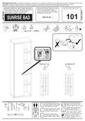 Wohnorama SUNRISE BAD 1425-101-03 101 Instructions De Montage