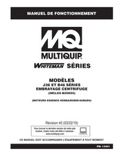 MQ Multiquip Whiteman J36H90H Manuel De Fonctionnement