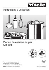 Miele KM 360 Instructions D'utilisation