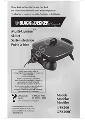 Black & Decker Multi-Cuisine SK200 Guide D'entretien Et D'utilisation