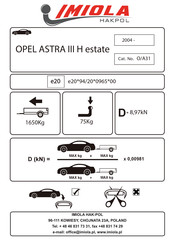 Imiola HAK-POL O/A31 Instructions De Montage