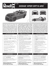 REVELL DODGE VIPER SRT10 ARC Instructions D'assemblage