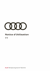 Audi TT 2019 Notice D'utilisation