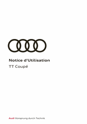 Audi TT Coupe 2017 Notice D'utilisation