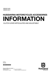 Husqvarna 90502931244C1 Guide D'information