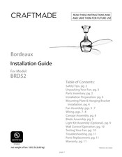 Craftmade BRD52 Guide D'installation