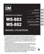 OM SYSTEM WS-883 Manuel Utilisateur
