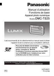 Panasonic Lumix DMC-TS25 Manuel D'utilisation