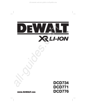 DeWalt XR DCD771 Traduction De La Notice D'instructions Originale