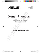Asus Xonar Phoebus Guide De Démarrage Rapide
