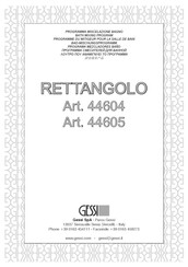 Gessi RETTANGOLO 44604 Instructions D'installation