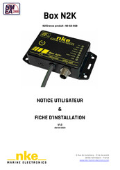 NKE 90-60-568 Notice Utilisateur Et Fiche D'installation
