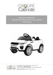 Groupe Cabriole Style Evoque HL1618 Notice D'utilisation