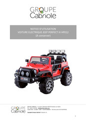 Groupe Cabriole JEEP PERFECT III HP012 Notice D'utilisation