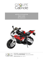 Groupe Cabriole BMW S1000 Notice D'utilisation