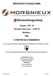 MORGNIEUX BMA115Y Manuel D'utilisation