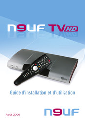 NEUF TV HD Guide D'installation Et D'utilisation