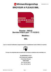 MORGNIEUX BML150 Manuel D'utilisation