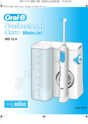 Braun Oral-B Professional Care WaterJet MD 15 A Mode D'emploi