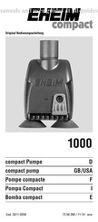 EHEIM 1000210 Mode D'emploi