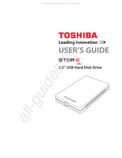 Toshiba Store Alu 2.5 Guide D'utilisateur